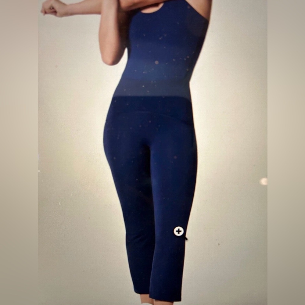 🍑🍑 NWT Spanx Active Booty Boost Ankle Flare Midnight Navy Leggings Size 1X 🍑🍑